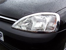 CORSA C 2001 ON CHROME HEAD LIGHT SURROUND